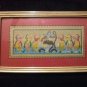 Handmade Screen Printed Wall Hanging Made Of Palm Leaf Depicting Krishna Leela