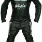 Kawasaki Customized Size Men's Motorcycle Motorbike Biker Racing Leather 1 and 2 Piece Suit
