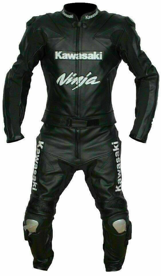 Kawasaki Customized Size Women's Motorcycle Motorbike Biker Racing Leather 1 and 2 Piece Suit
