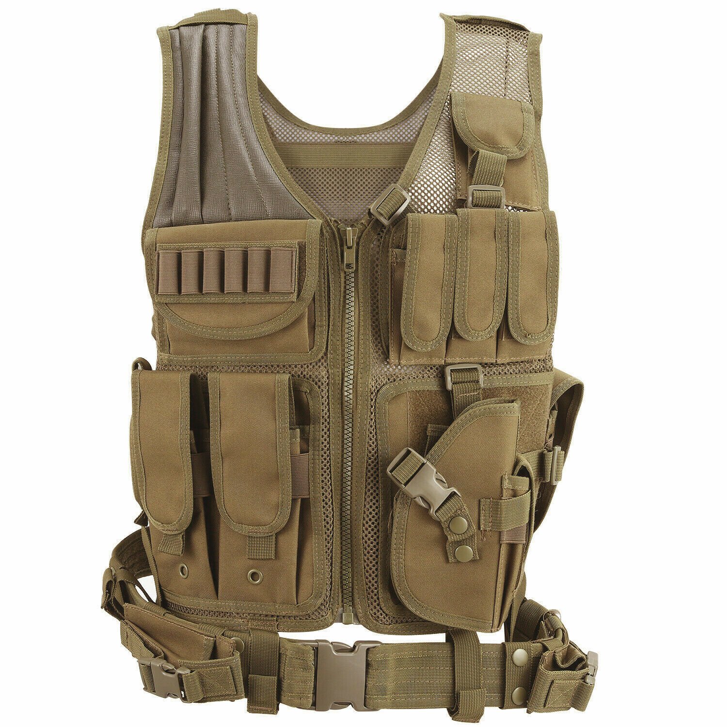 Military Vest Tactical Plate Carrier Holster Police Molle Assault 