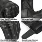 Biker Motorbike Gloves Leather Touch Screen Gloves Knuckle Shell Protection- Size S
