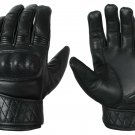 Leather Motorbike Motorcycle Gloves Touch Screen Hard knuckle Summer Glove- Size XL