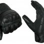 Leather Motorbike Motorcycle Gloves Touch Screen Hard knuckle Summer Glove- Size M