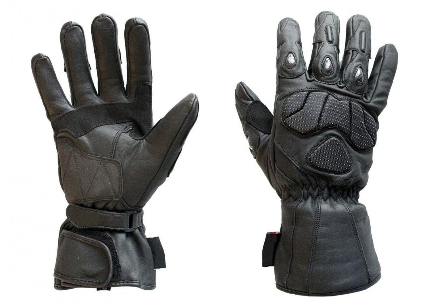 Motorbike Gloves Full Leather Gloves Motorcycle Water proof Warm Winter Gloves- Size M