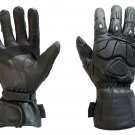 Motorbike Gloves Full Leather Gloves Motorcycle Water proof Warm Winter Gloves- Size L