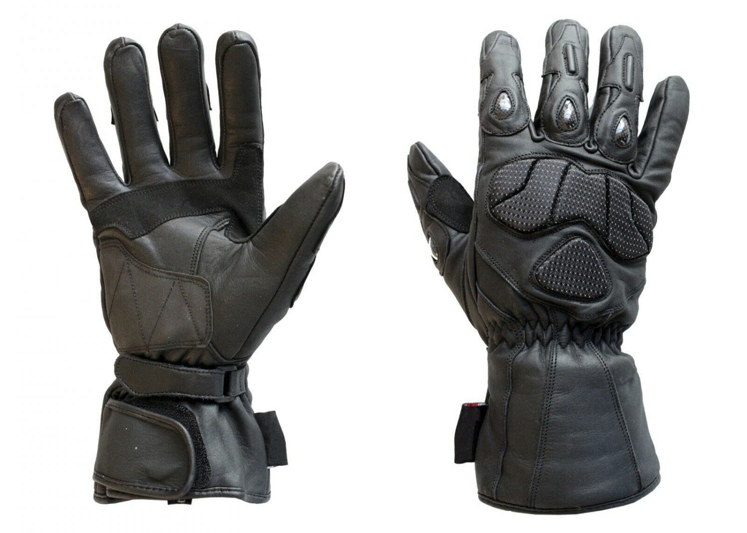 Motorbike Gloves Full Leather Gloves Motorcycle Water proof Warm Winter Gloves- Size XXL