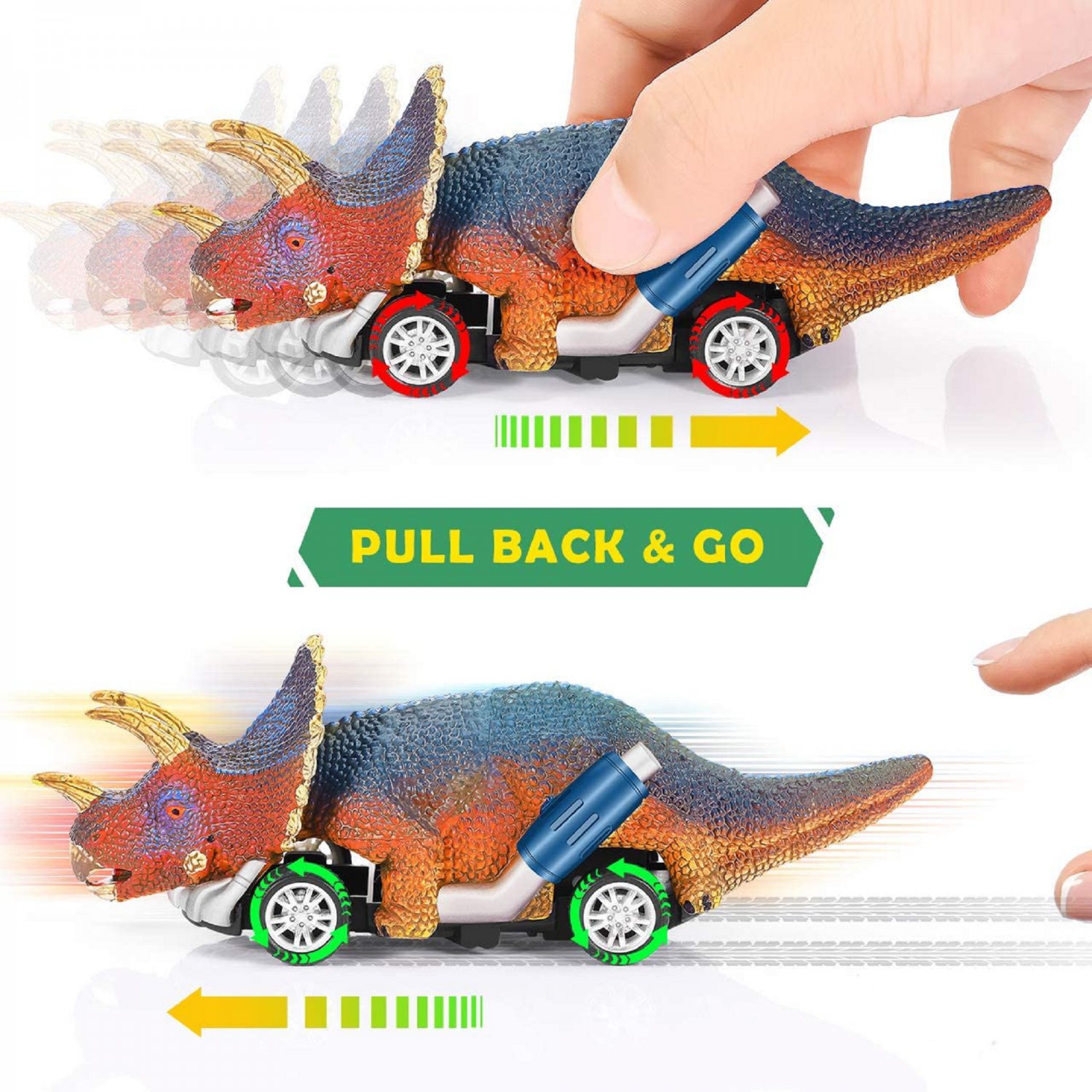 mini pull back dinosaur cars