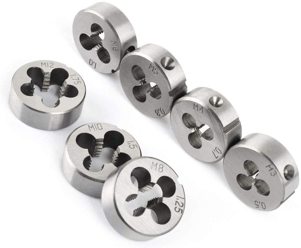 60 Pcs Tap and Dies Set SAE Metric Sizes Tungsten Heavy Duty Alloy