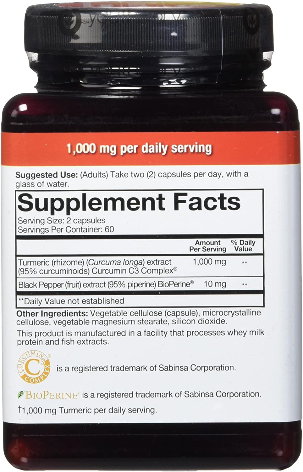 Turmeric Extra Strength Formula Capsules 1,000 mg per Daily