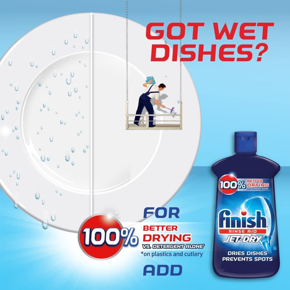 Finish JetDry Rinse Aid, Dishwasher Rinse Agent & Drying Agent, 8.45 Fl Oz