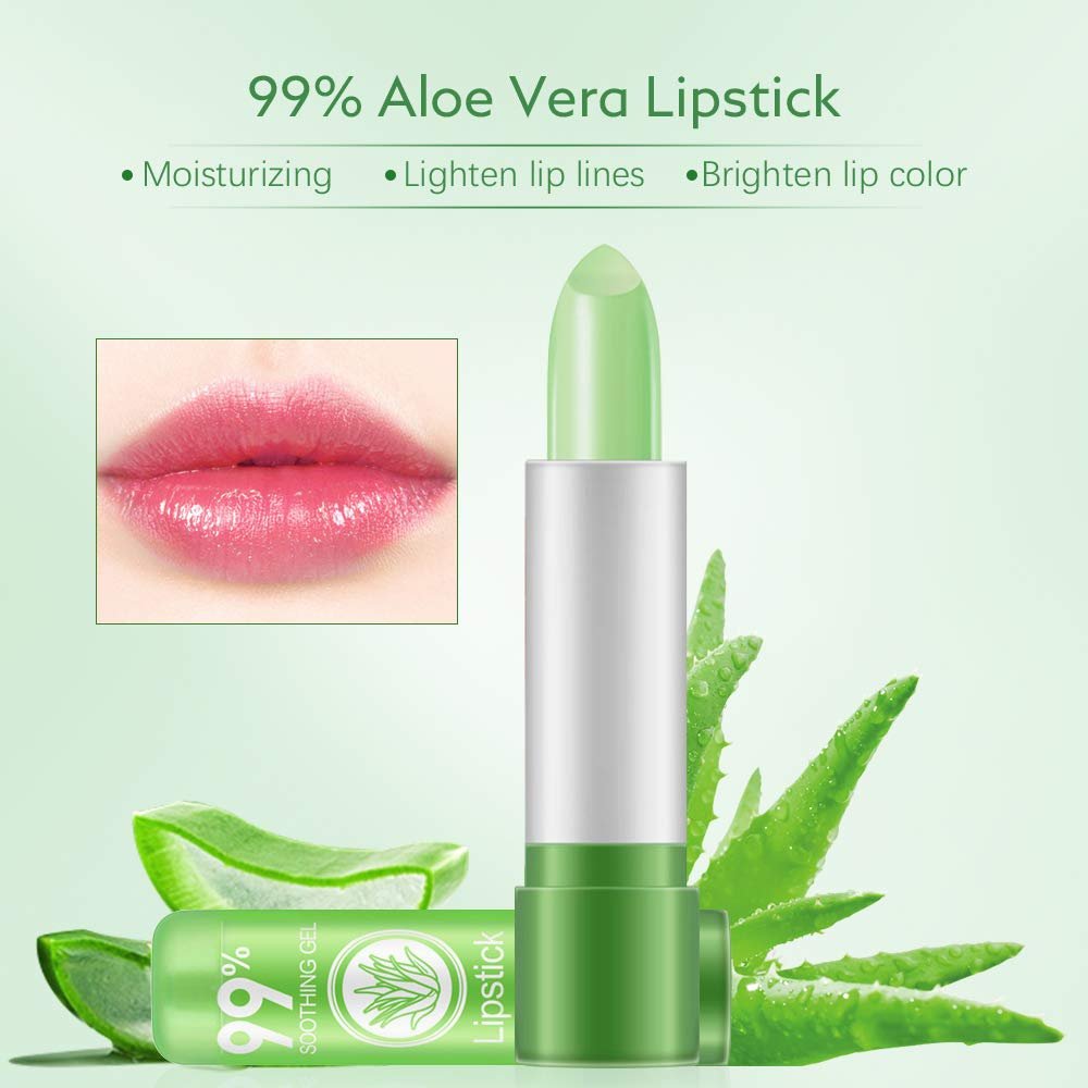 10 Packs Aloe Vera Lipstick, Long Lasting Nutritious Soothing Lip Balm ...