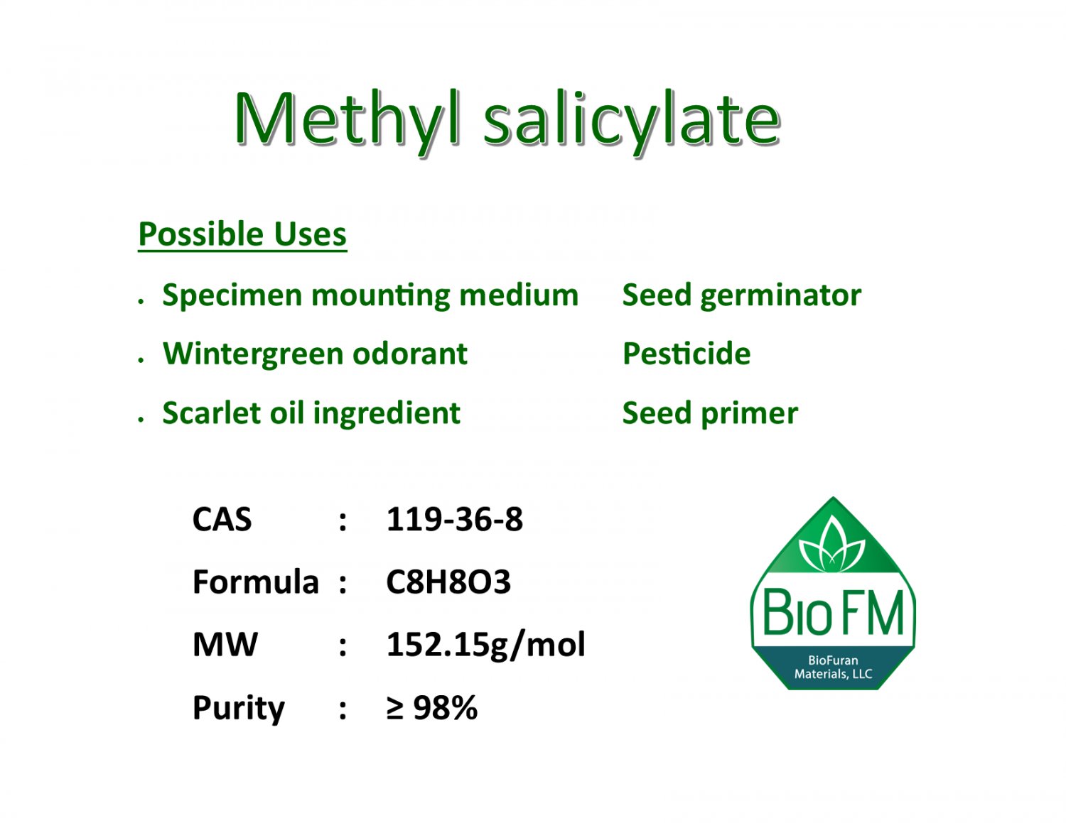 100g Methyl salicylate (Wintergreen oil)