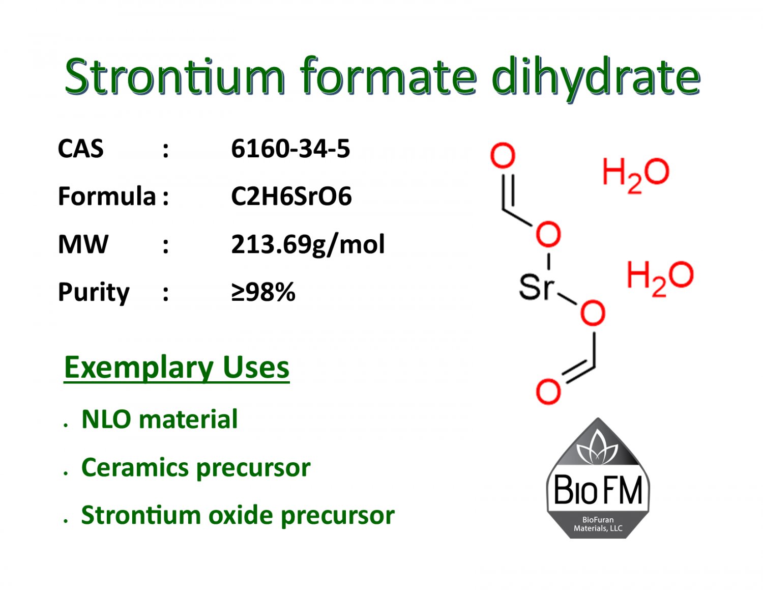 1kg Strontium formate dihydrate