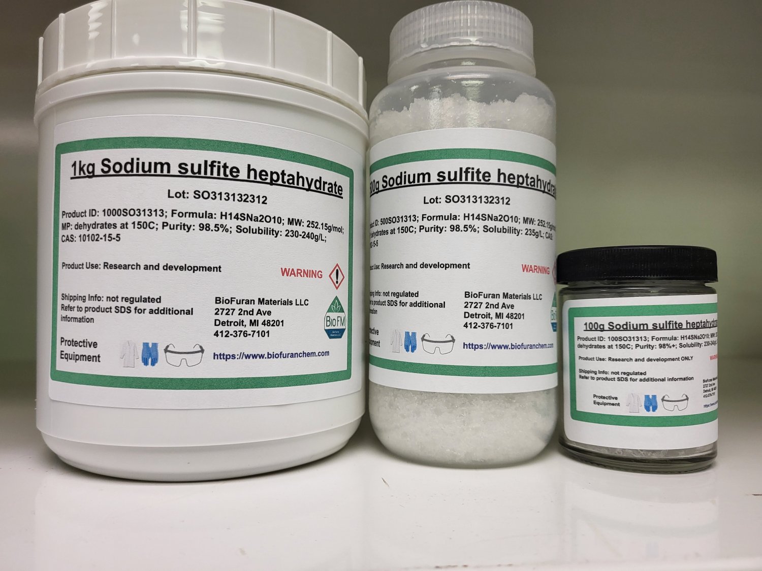 100g Sodium sulfite heptahydrate