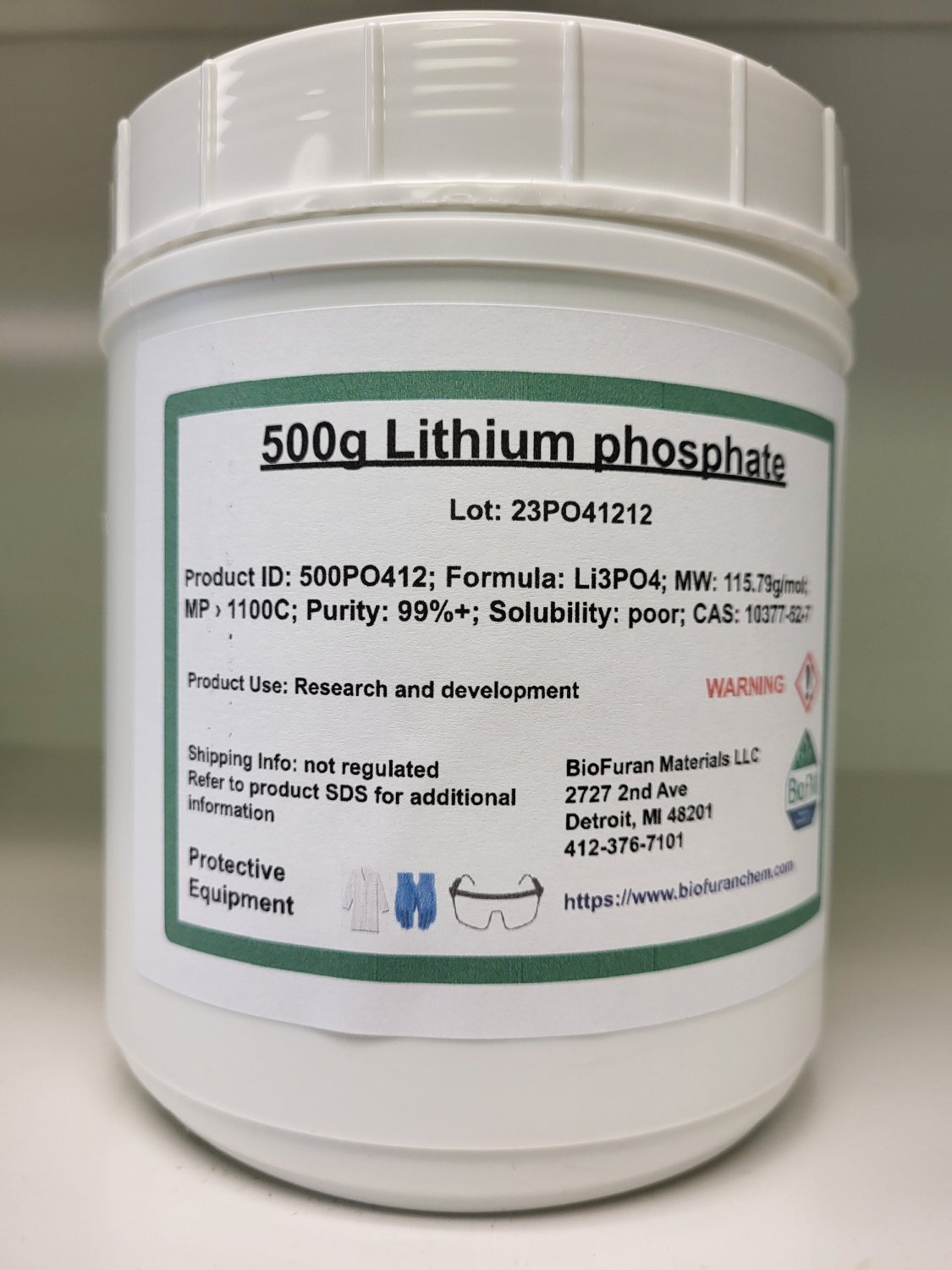 500g Lithium phosphate