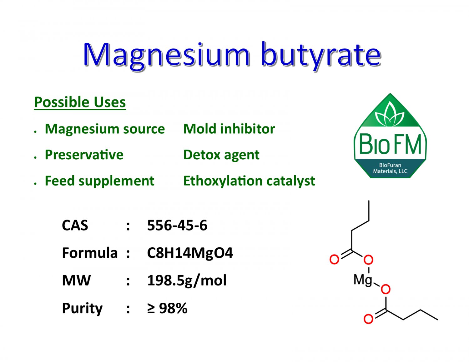 1kg Magnesium butyrate