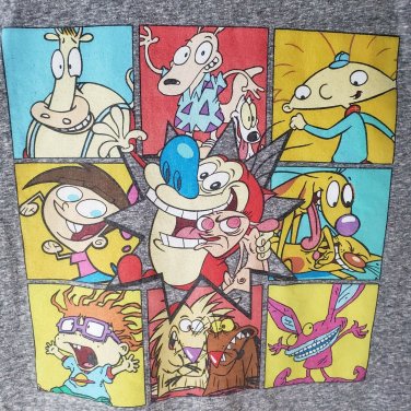Nickelodeon Rocco Angry Beavers Ren Stimpy Hey Arnold Rugrats Homme T Shirt 