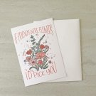 Pink Wildflowers If Friends were Flowers I'd Pick You Friendship Notecard with envelopes Set of 6