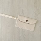 Micro Pin Stripe Fabric Velcro Wristlet Pouch Handmade