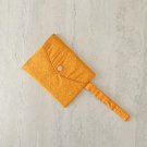 Art Deco Print Fabric Snap Wristlet Pouch Handmade