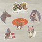Horse Head Faux Embroidery Waterproof Die Cut Sticker