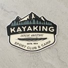 Recreation Outdoor Kayaking Extreme Adventure Badge Style Waterproof Die Cut Sticker