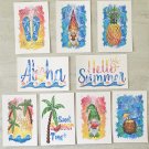 Summer Vacation Beach Postcards 9 Piece Set