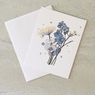 Floral Blue Wildflowers Notecard with envelope Set of 6