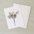 Floral Yellow Sunflowers Notecard with envelope