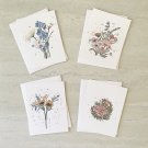 Assorted Floral Wild Flowers Notecards with envelopes Set of 4