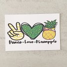 Peace Love Pineapple Summer Postcard