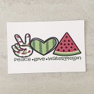 Peace Love Watermelon Summer Postcard