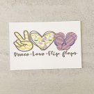 Peace Love Flip Flops Summer Postcard