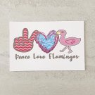 Peace Love Flamingos Summer Postcard
