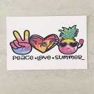 Peace Love Summer Pineapple Postcard