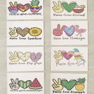 Assorted Peace Love Summer Postcards Set of 8