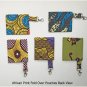 African Print Fabric Mini Fold Over Key Fob Pouch Handmade