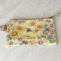 Bumble Bee and Daisy Flowers Small Fabric Zipper Pouch Handmade