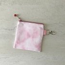 Pink Tie Dye Mini Fabric Zipper Pouch Handmade