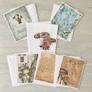 Assorted Mushrooms and Flowers Notecards with envelopes Set of 6