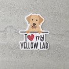 I Love My Yellow Lab Labrador Retriever Dog Waterproof Die Cut Sticker