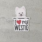 I Love My Westie West Highland Terrier Dog Waterproof Die Cut Sticker
