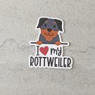 I Love My Rottweiler Dog Waterproof Die Cut Sticker