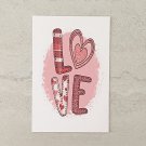 Love Hearts Valentine Stationery Postcards 5 Piece Set