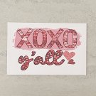 XOXO Y'all Hugs and Kisses Valentine Stationery Postcards 5 Piece Set