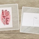 Love Hearts Valentine Postcard Set of 5