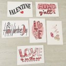 Valentine's Day Stationery Postcards 6 Piece Set