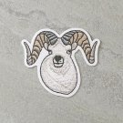 Dall Sheep Faux Embroidery Waterproof Die Cut Sticker
