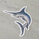 Swordfish Faux Embroidery Waterproof Die Cut Sticker