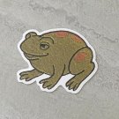 Bullfrog Faux Embroidery Waterproof Die Cut Sticker